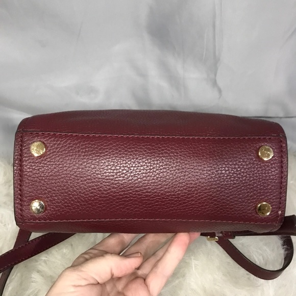 Michael Kors Oxblood Addison Leather Backpack - Picture 9 of 13